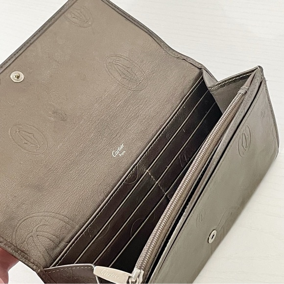Cartier metallic happy birthday monogram leather long wallet with card - Picture 8 of 12